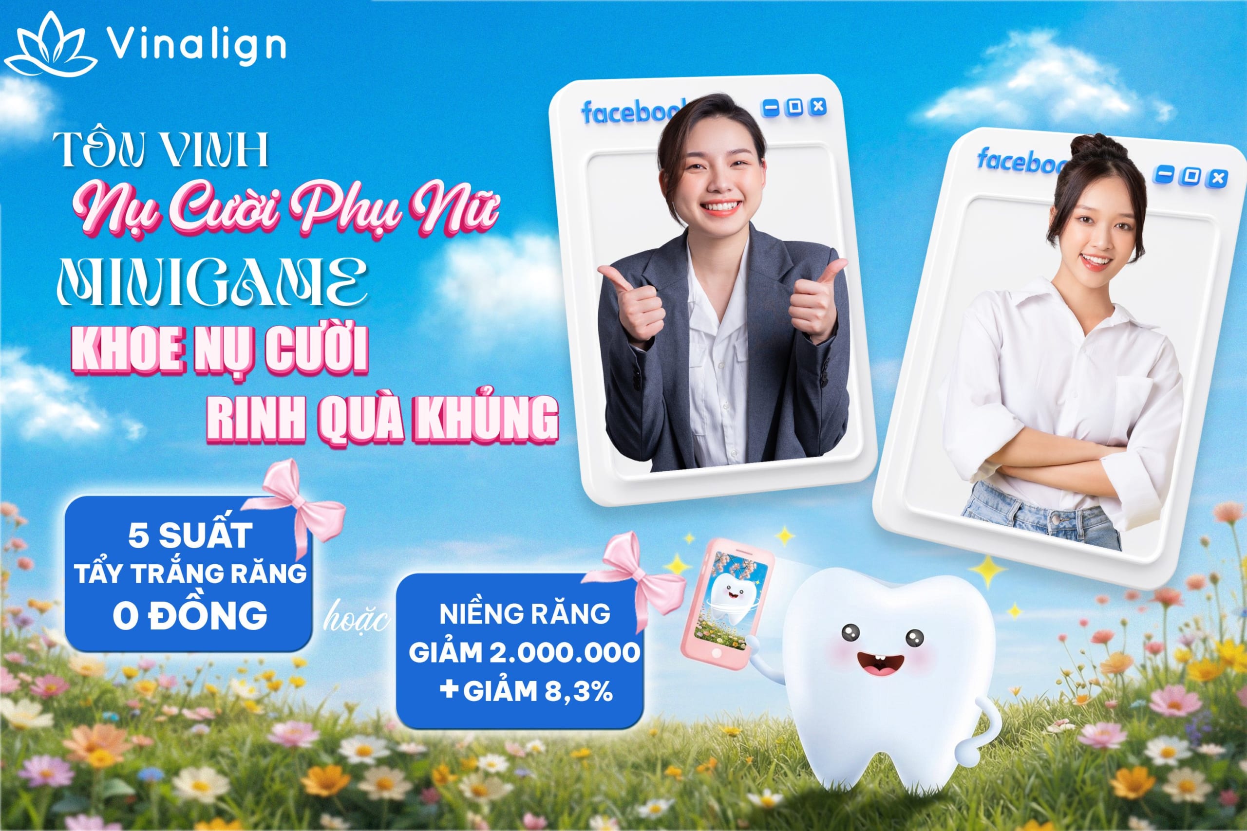 Minigame "Tôn vinh nụ cười phụ nữ"